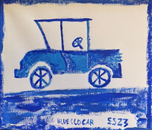 Blue Old Car